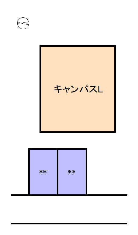 キャンパスL敷地内駐車場の駐車配置図