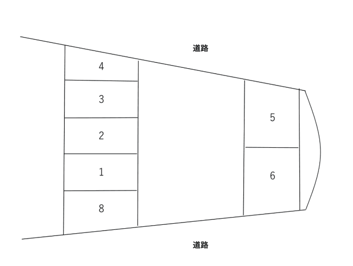 大窪駐車場の駐車配置図