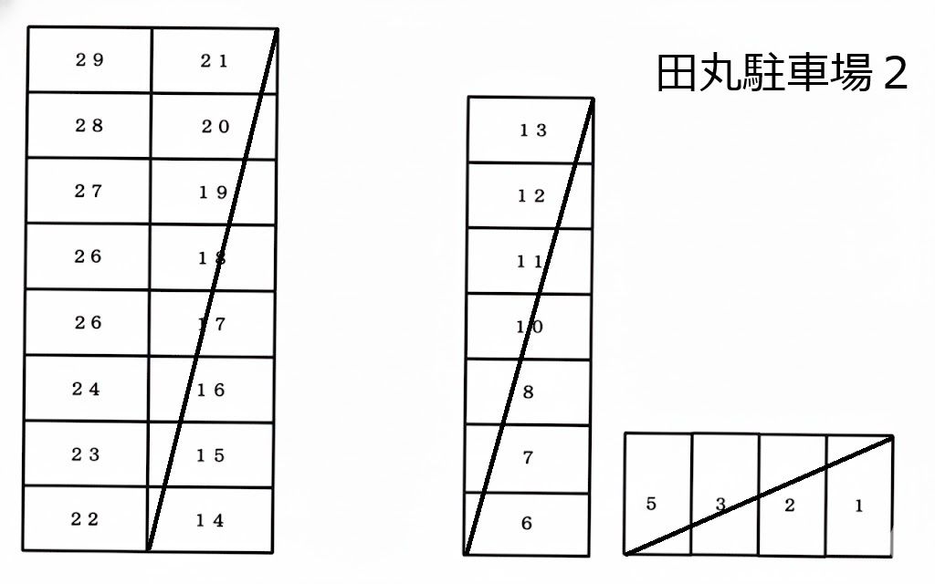 田丸駐車場２の駐車配置図