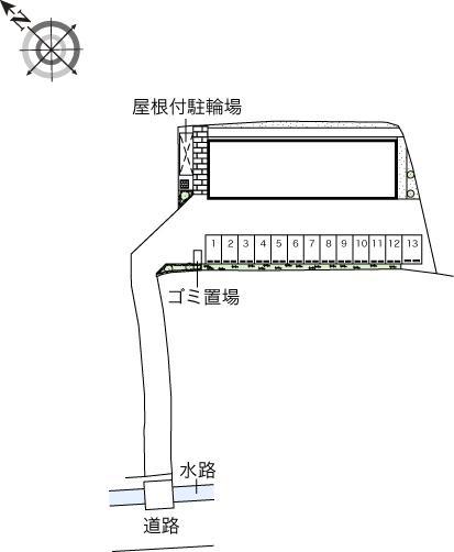 ヴィダ　フェリス(44986)の駐車配置図