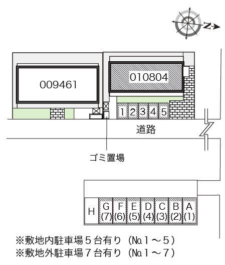 ＨＩＲＡＴＡＰａｒｔⅡ(10804)の駐車配置図