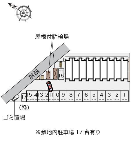 クレイノＰＬＡＴＩＮＡ(58501)の駐車配置図