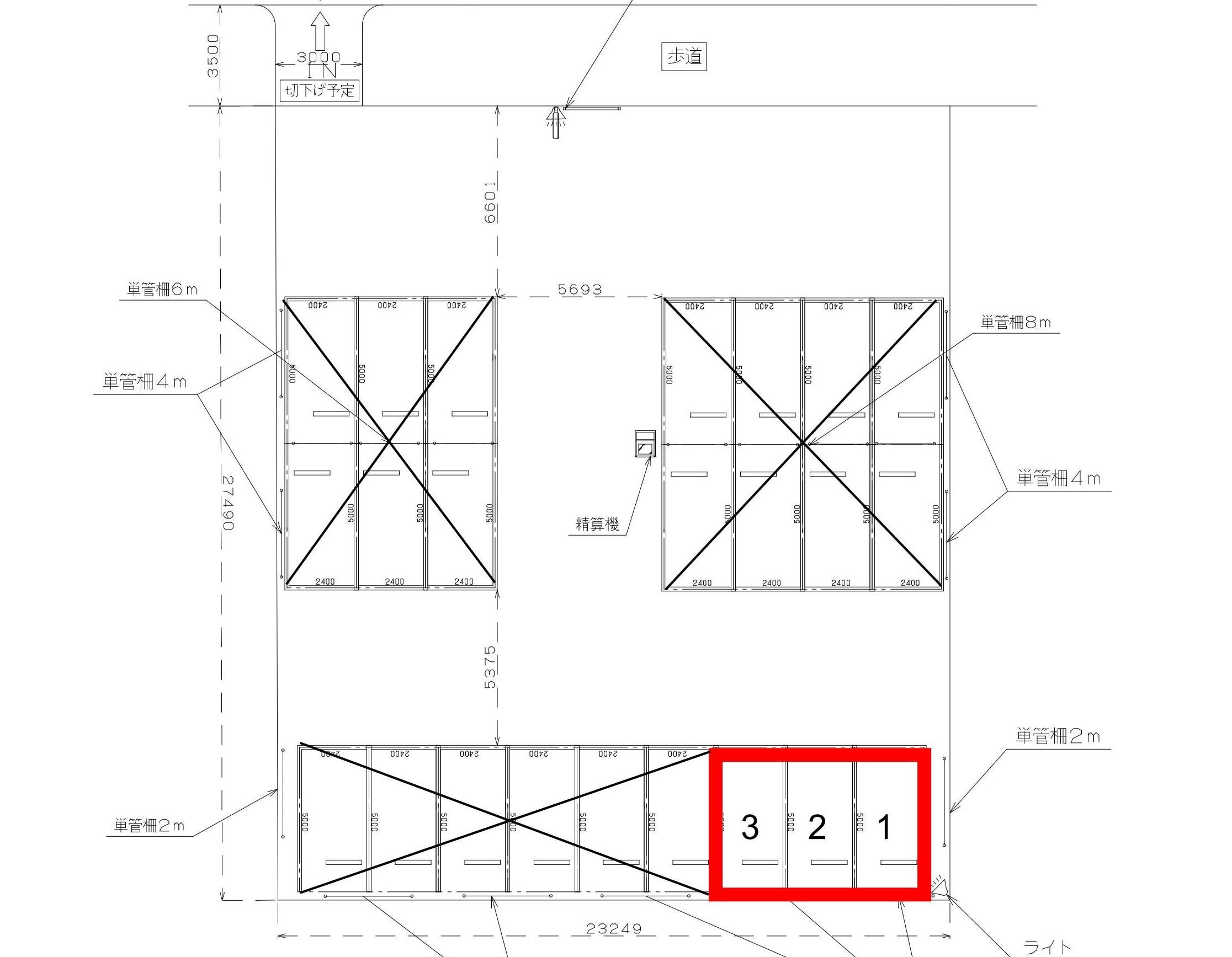 エコロパーク御崎第3の駐車配置図