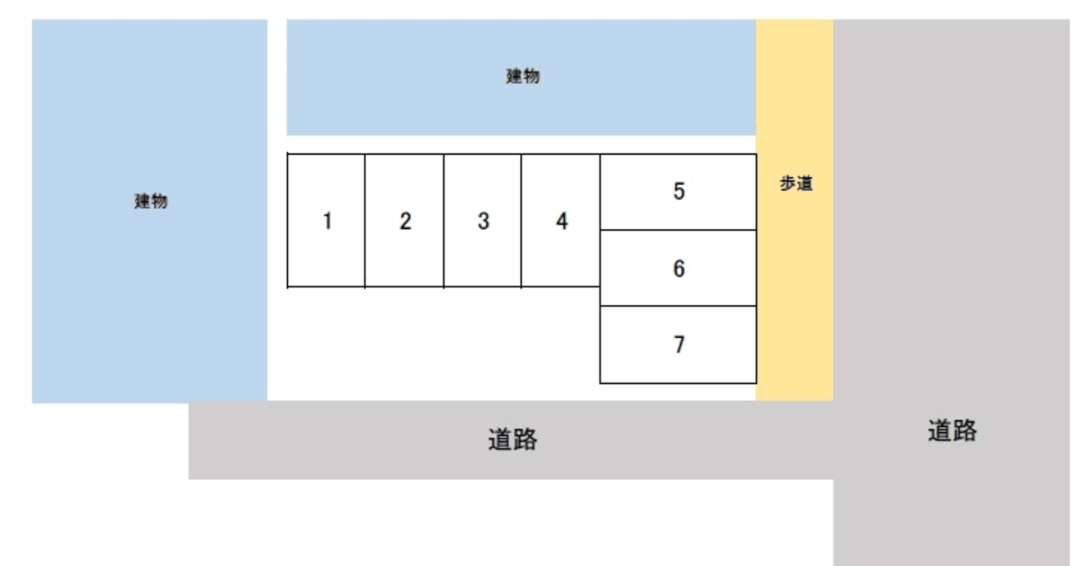 昭和町駐車場の駐車配置図