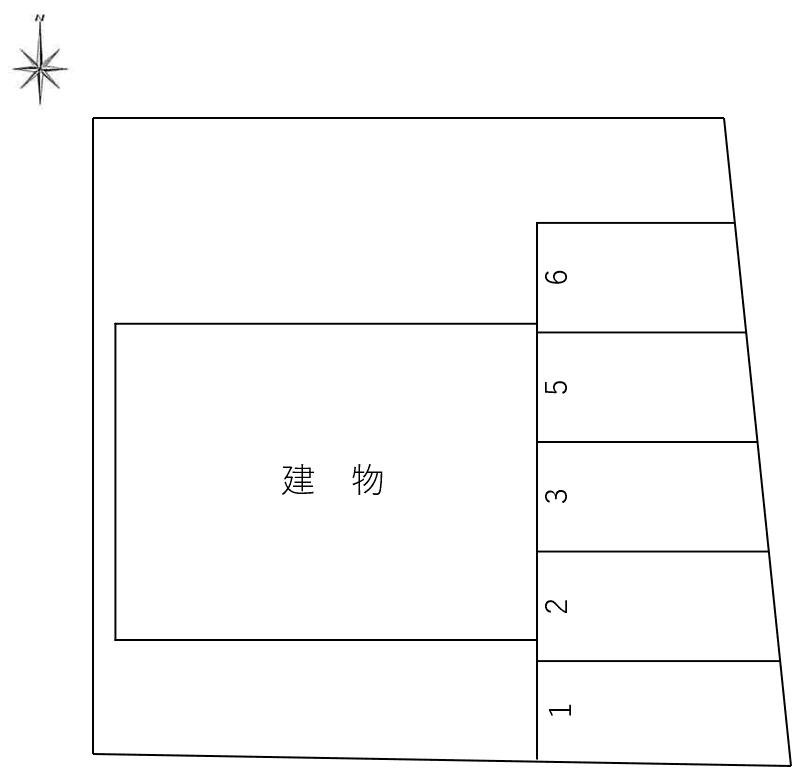 プラッサムコ－ト土田の駐車配置図