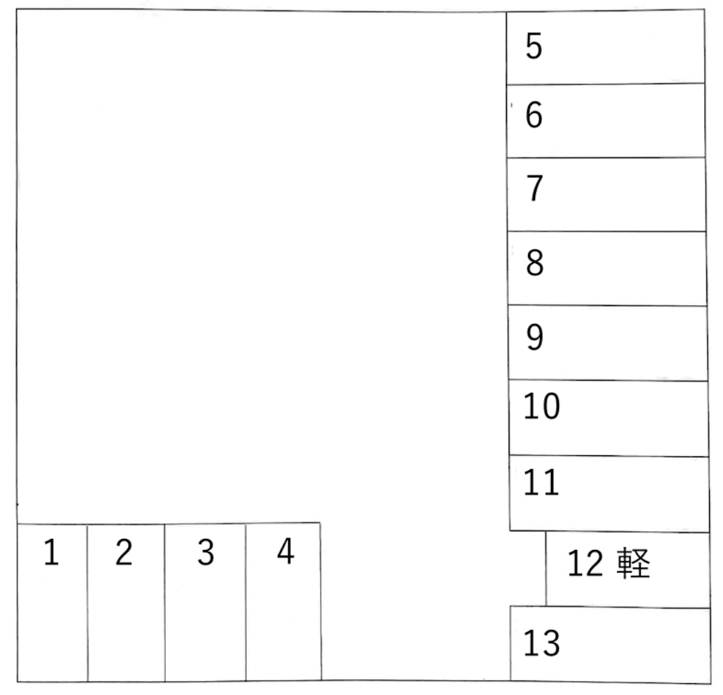 蜆塚４丁目　川瀬Pの駐車配置図