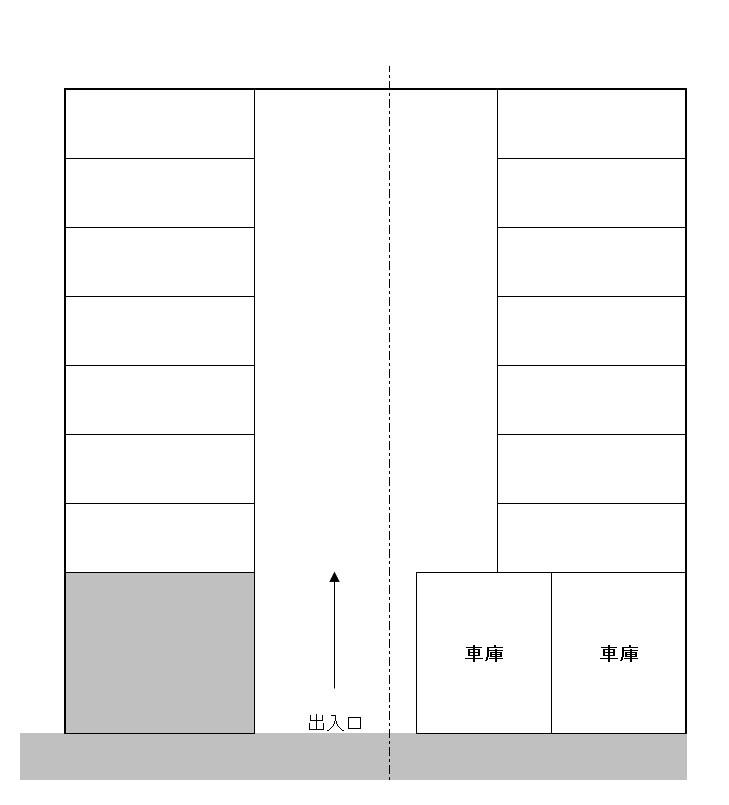 高砂町3丁目　山下フミ駐車場の駐車配置図