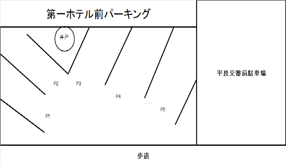第一ホテル前パーキングの駐車配置図