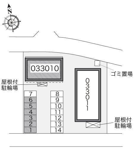コスモスＡ(33010)の駐車配置図