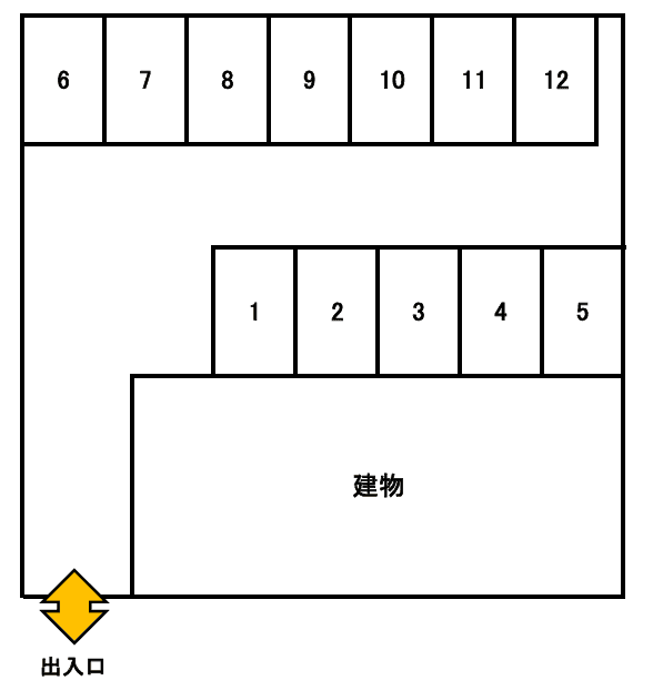 バンベール横駐車場の駐車配置図