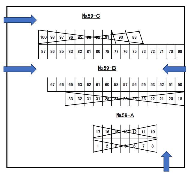 ＮＯ．５９Ｂの駐車配置図