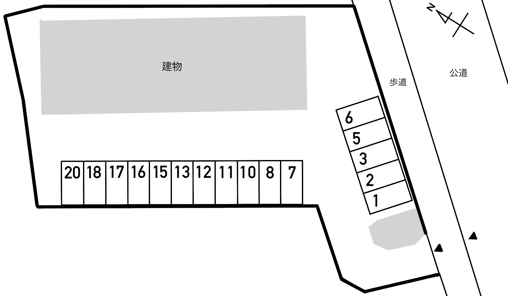 ＳＵＮＮＹ ＨＩＬＬの駐車配置図