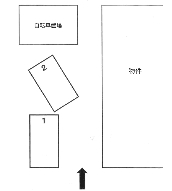 Casa Trinity(カーサ トリニティ)駐車場の駐車配置図