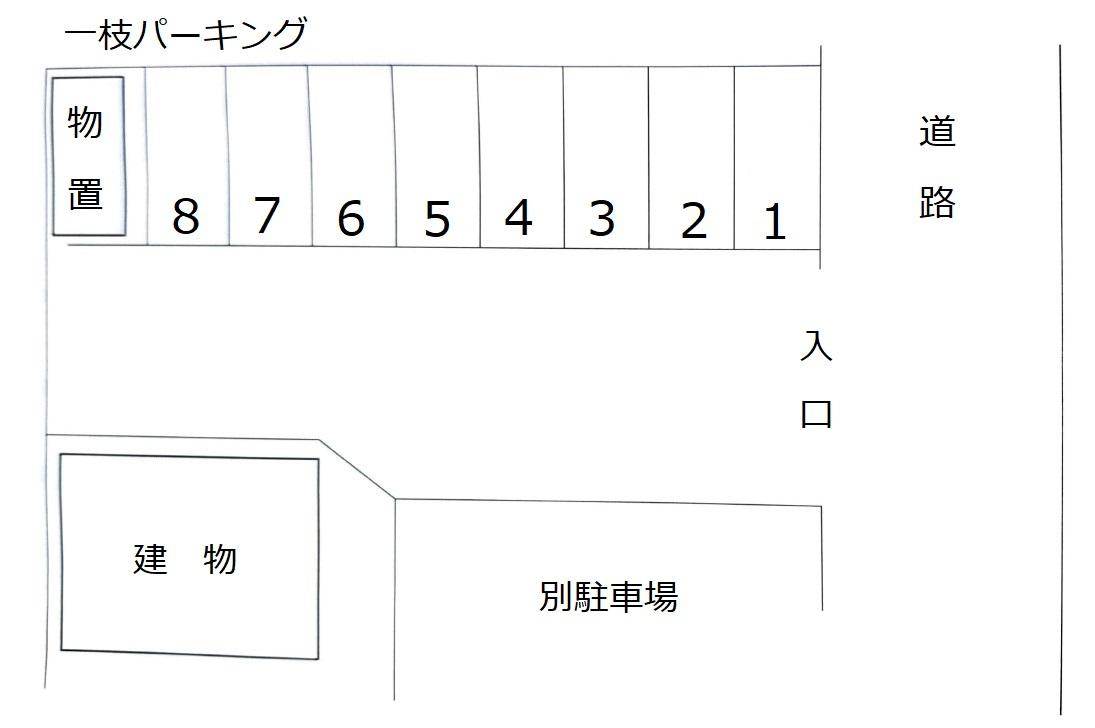 江隈パーキングの駐車配置図
