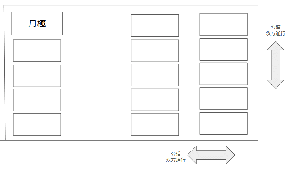 ＪＲ春日井駅西の駐車配置図