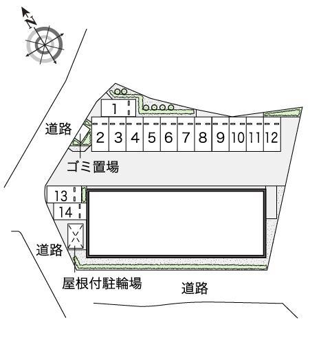 プレジールせどⅡ(45708)の駐車配置図