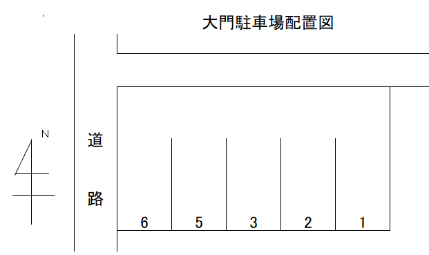 大門駐車場の駐車配置図