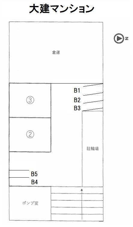 大建マンションの駐車配置図