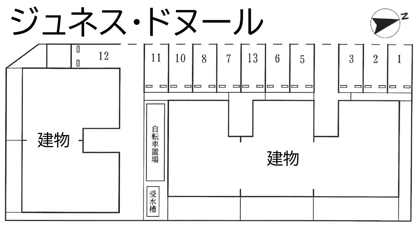 ジュネス・ドヌールの駐車配置図