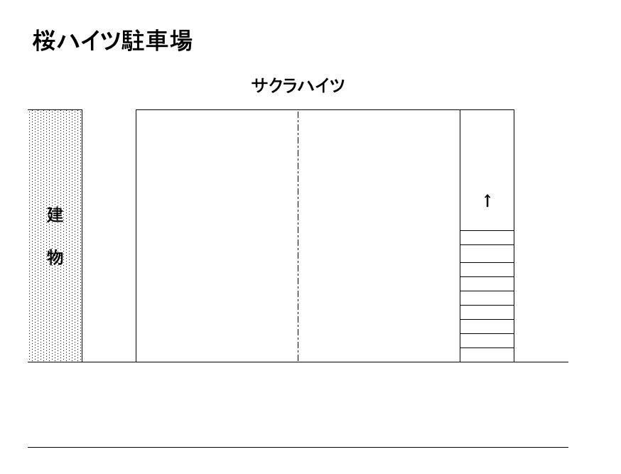 桜ハイツの駐車配置図