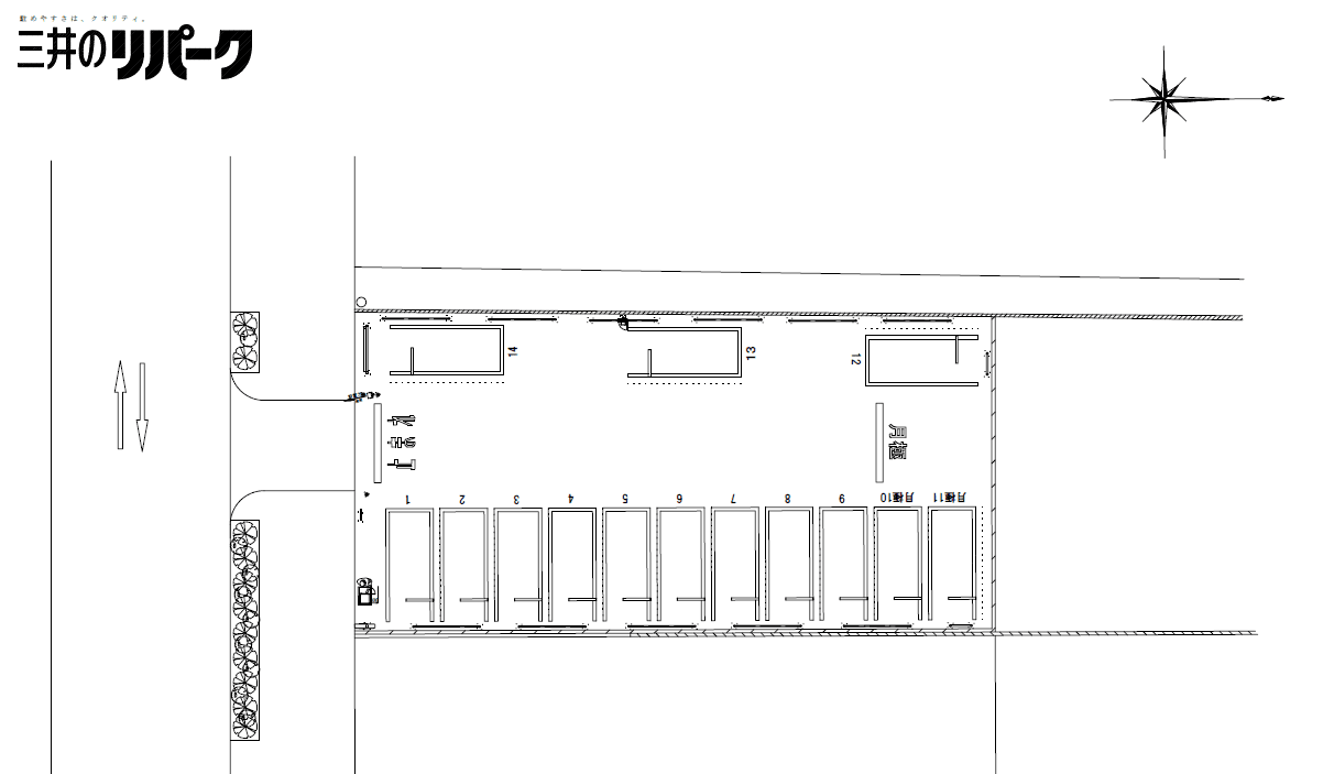 八尾小阪合町２丁目第２の駐車配置図