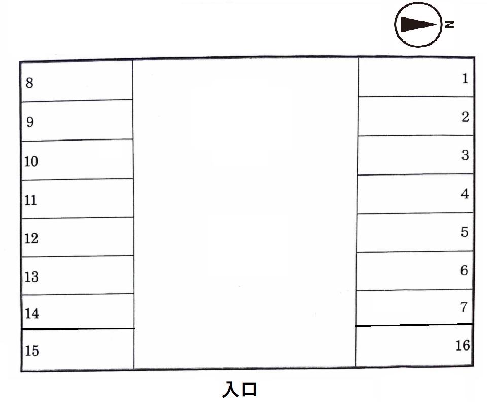 飯田町193駐車場の駐車配置図