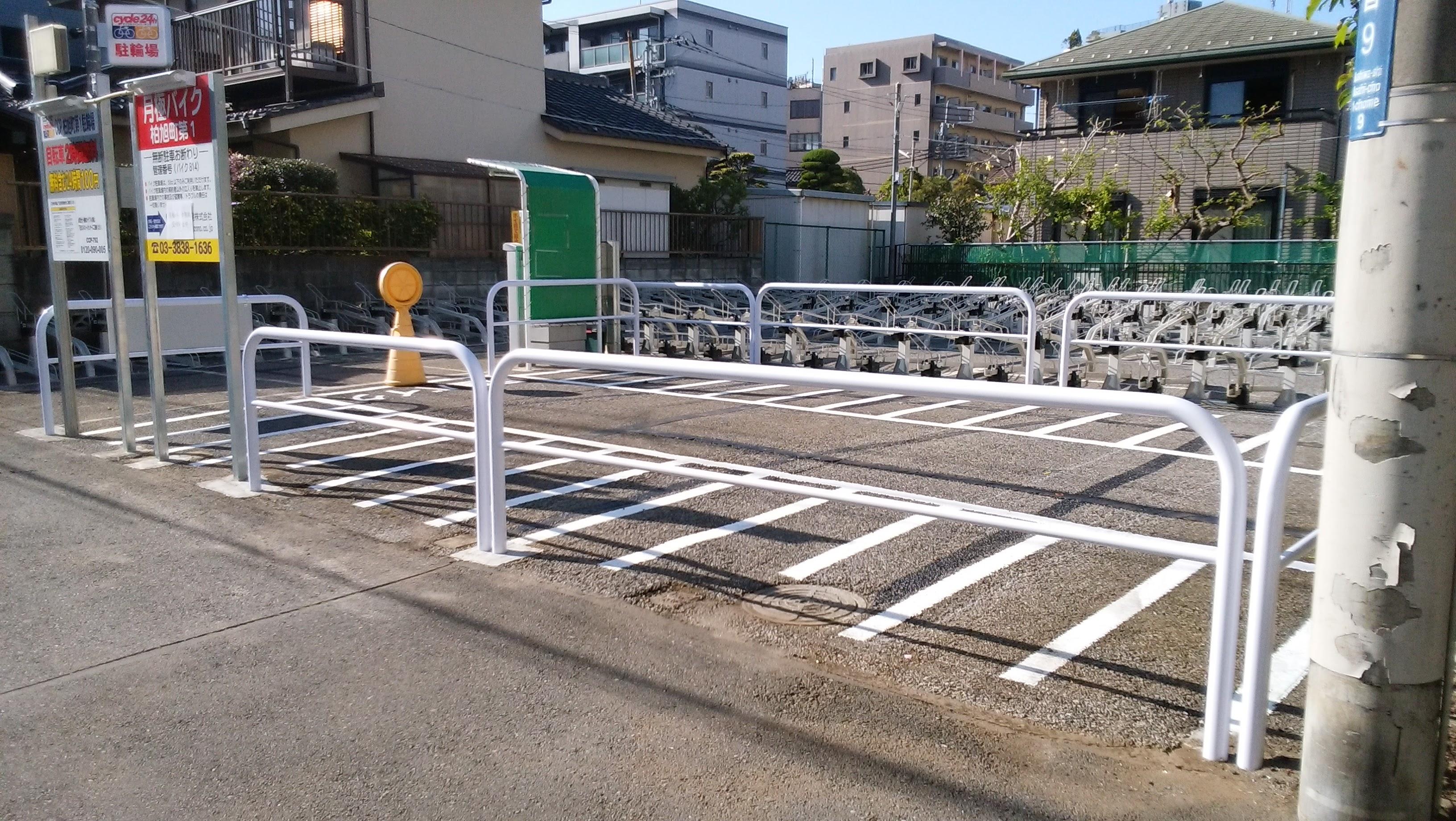 柏旭町第1月極バイク置場の外観・駐車場イメージ1枚目