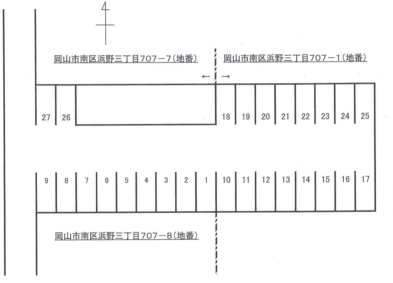 濱野駐車場の駐車配置図