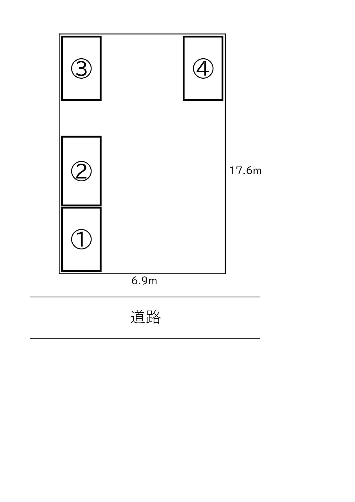 八幡駐車場の駐車配置図