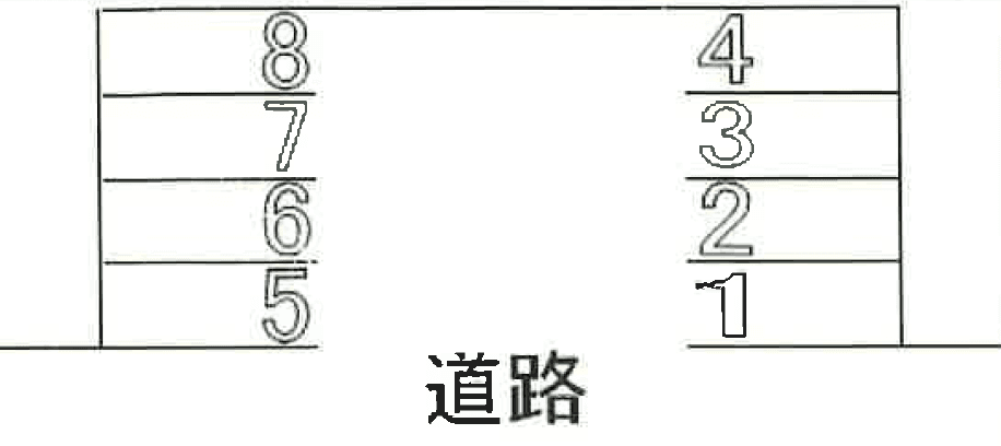 齊藤駐車場の駐車配置図