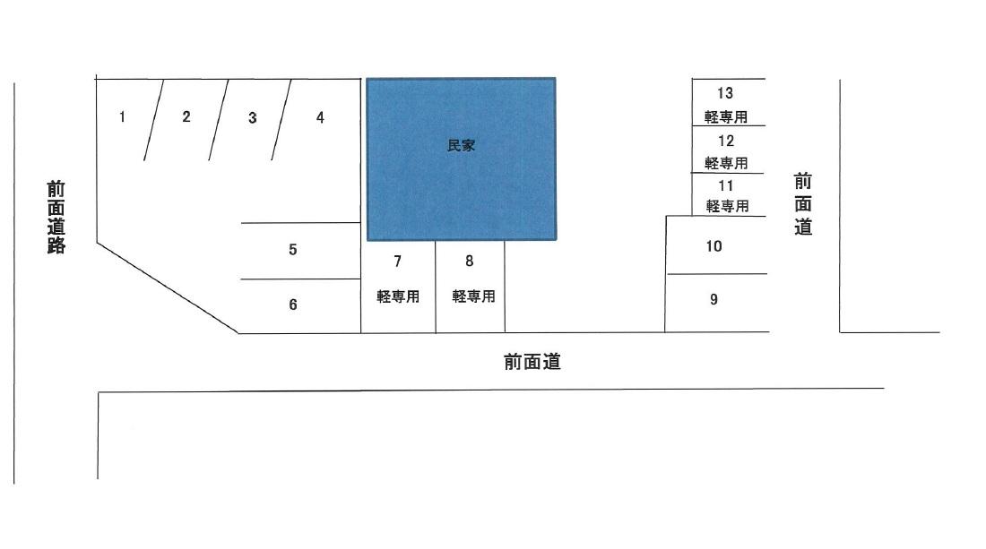 宮田町駐車場の駐車配置図