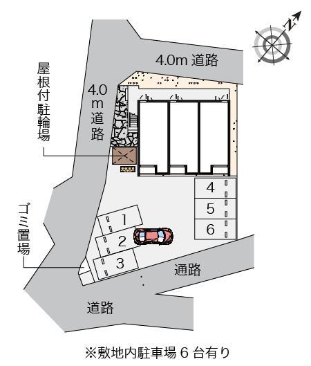 クレイノパーシモン寿(58077)の駐車配置図