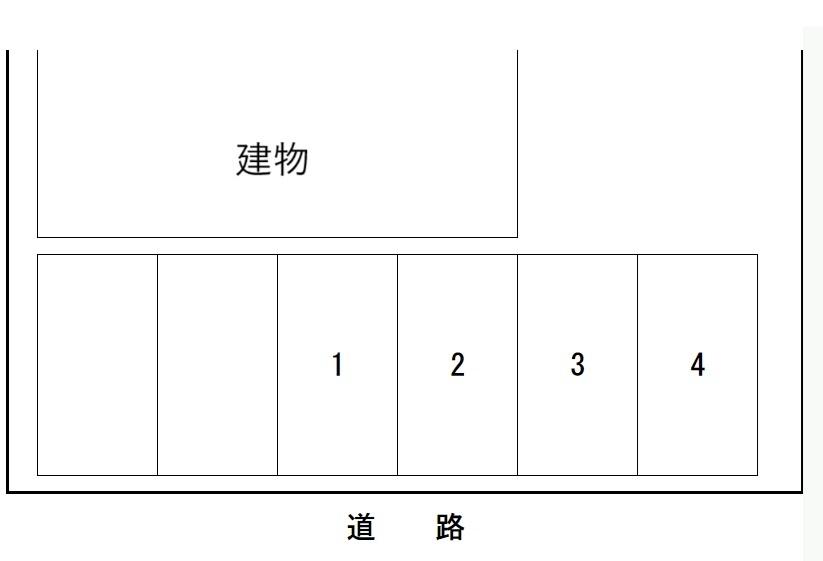 皆賀２丁目１１ガレージの駐車配置図