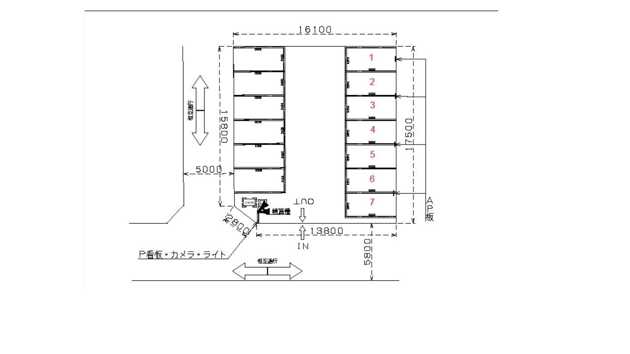 エコロパーク 草加新里町第1駐車場の駐車配置図