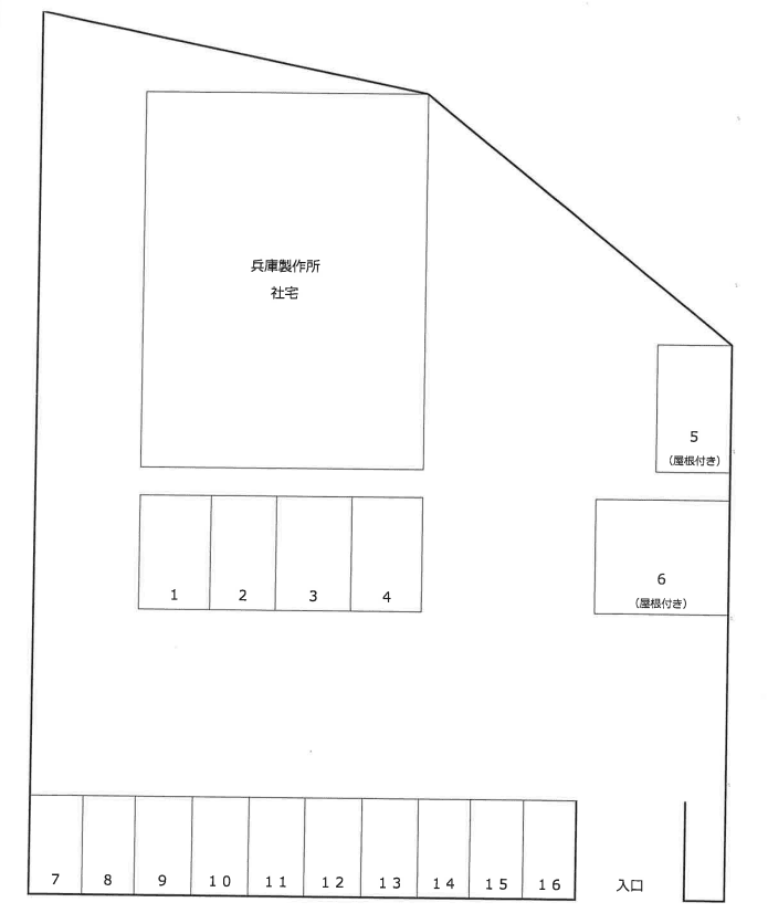 サンワパーキングⅡの駐車配置図