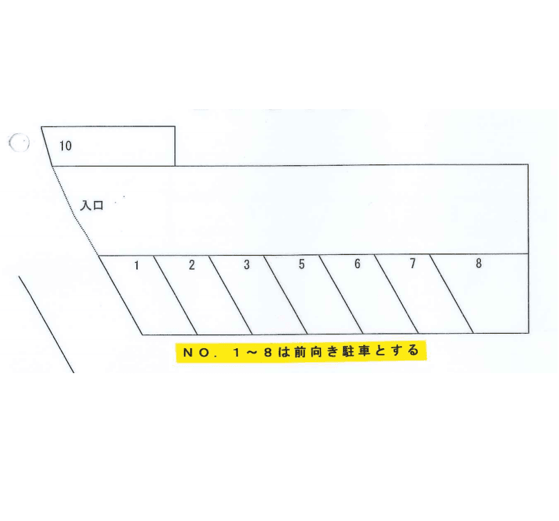 畠山駐車場の駐車配置図