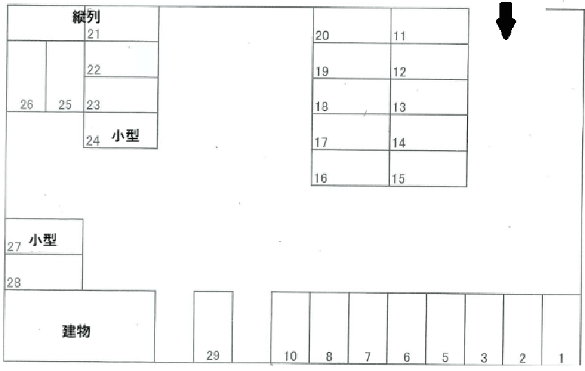 第２青山パーキングの駐車配置図