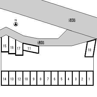 あずま町高橋パーキングの駐車配置図