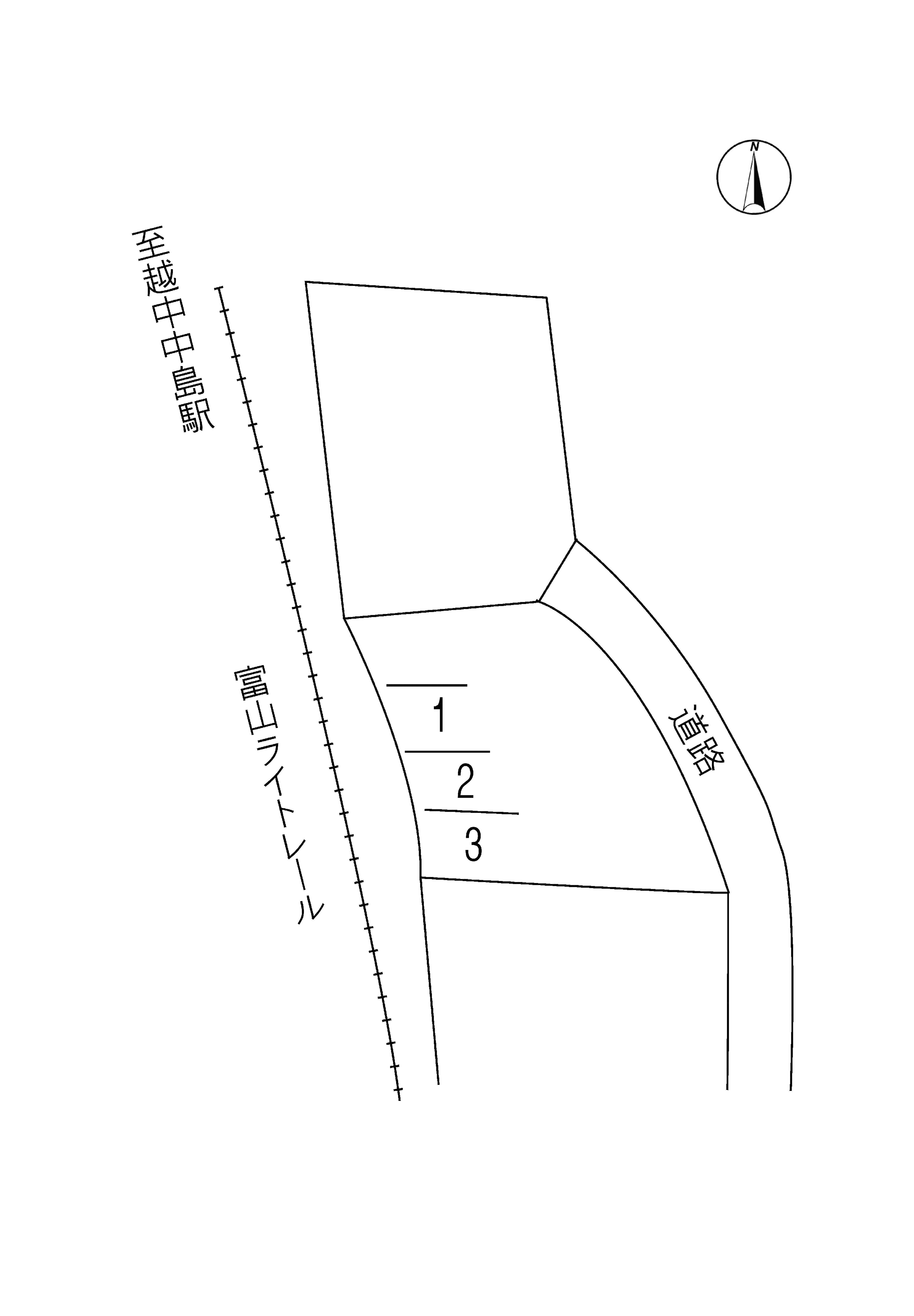 中島５丁目月極駐車場の駐車配置図