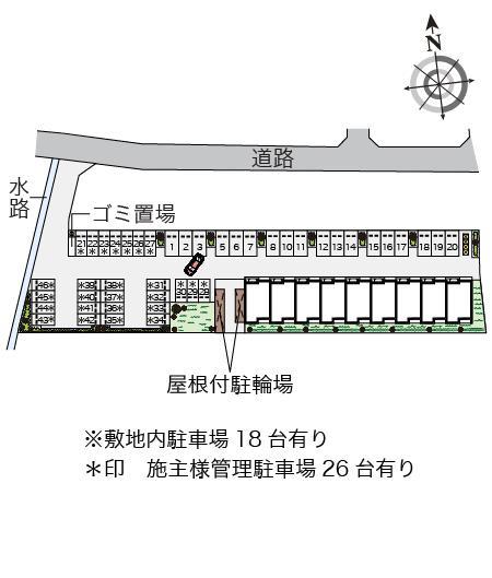 紅(54375)の駐車配置図