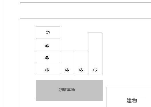 鴨池1丁目駐車場(12番1)の駐車配置図