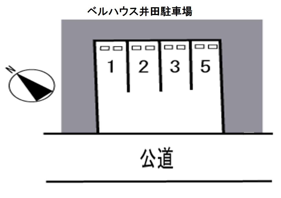 ベルハウス井田駐車場の駐車配置図