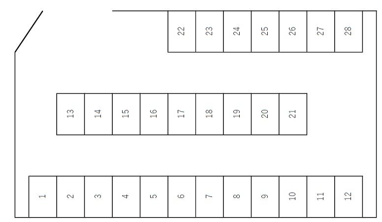 上地パーキングの駐車配置図