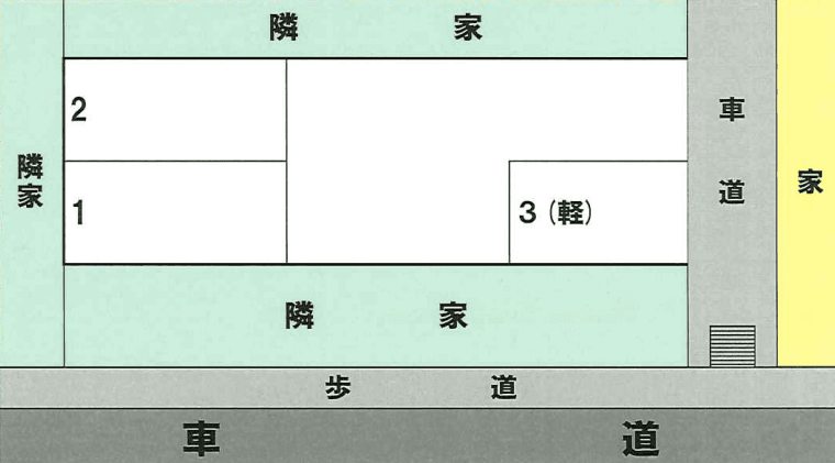 高神駐車場の駐車配置図