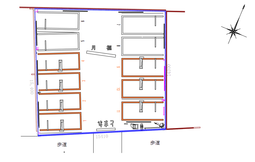 東淀川大隅２丁目第２の駐車配置図