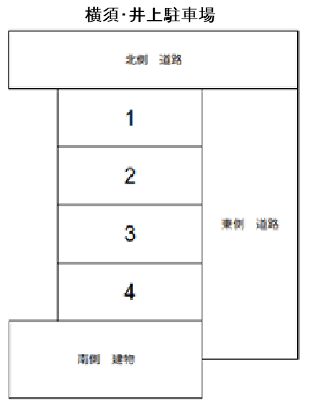 横須・井上駐車場の駐車配置図