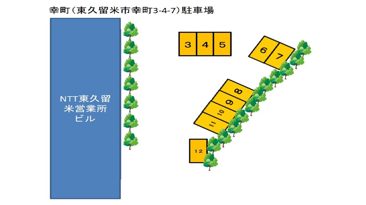 幸町駐車場の駐車配置図