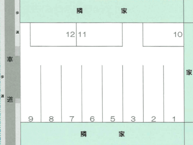 コスモス駐車場の駐車配置図