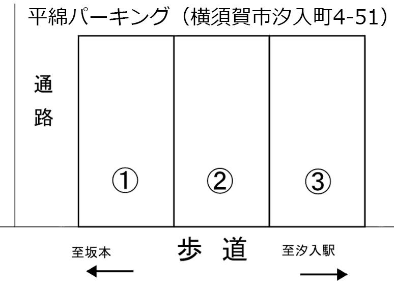 平綿パーキング（横須賀市汐入町4-51）の駐車配置図
