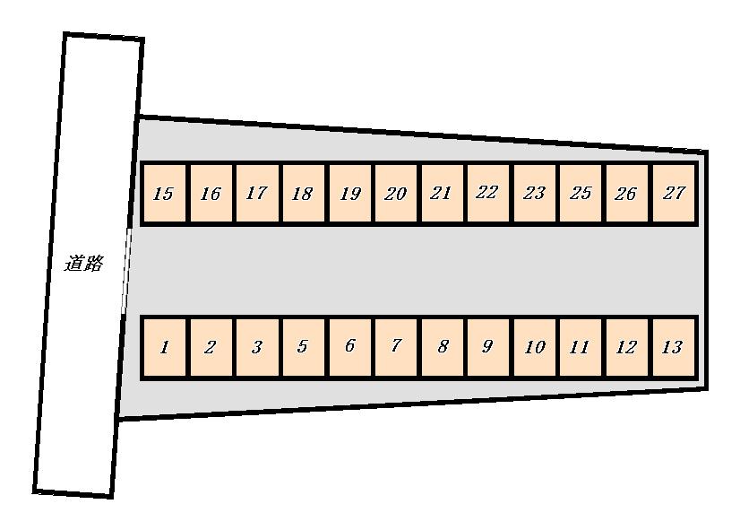 五色山駐車場の駐車配置図